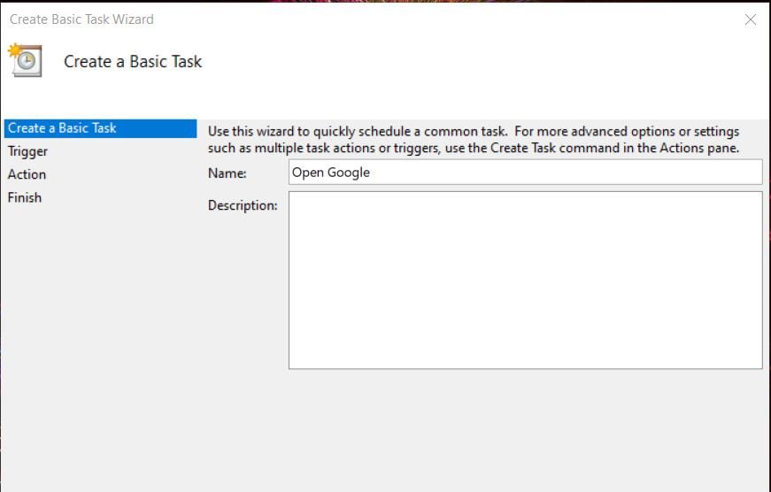 Мастер Create a Basic Task