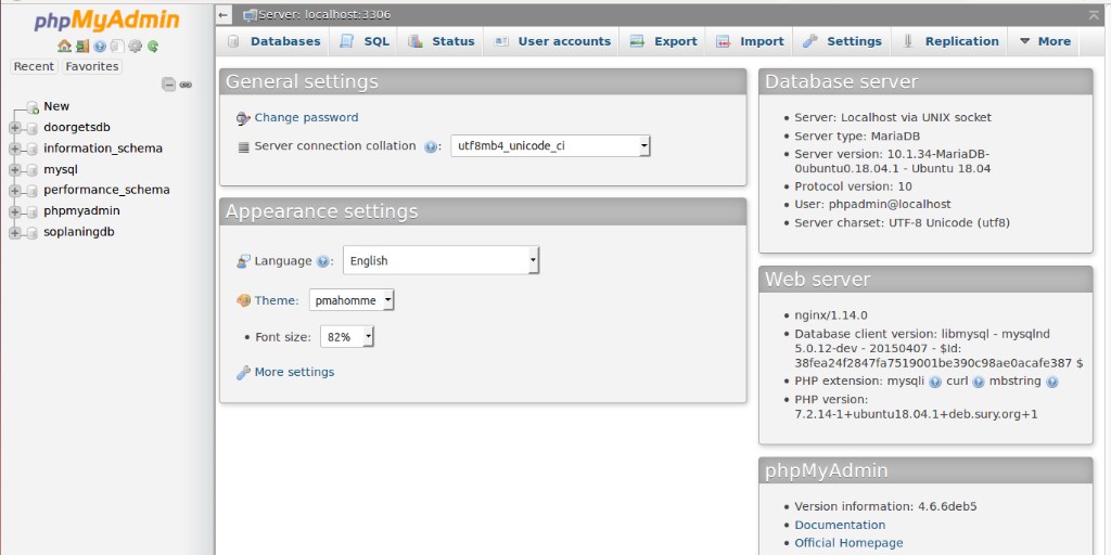 phpMyAdmin на Ubuntu 18.04 с Nginx