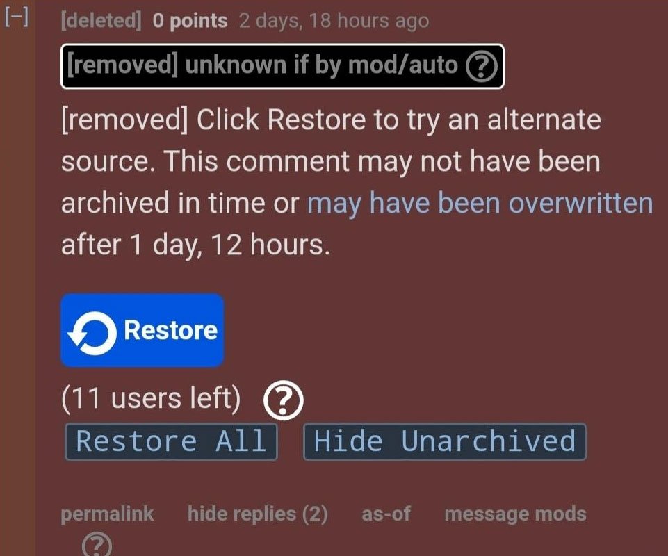 Esempio di recupero commenti su Reveddit