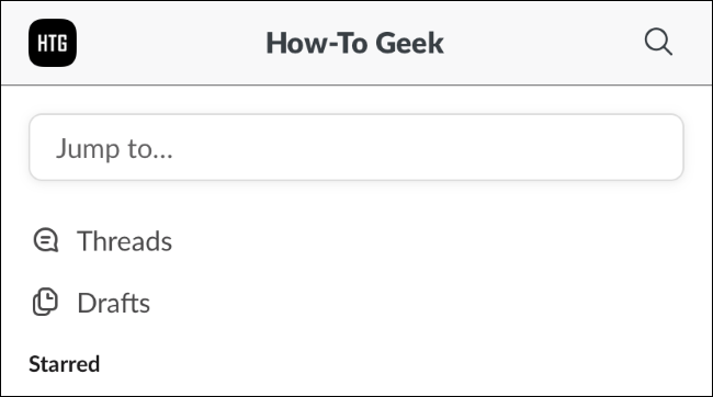 Опция Threads в Slack для iPhone.