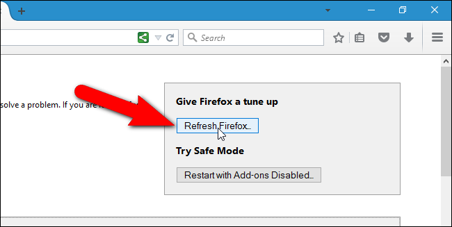 Кнопка обновления Firefox