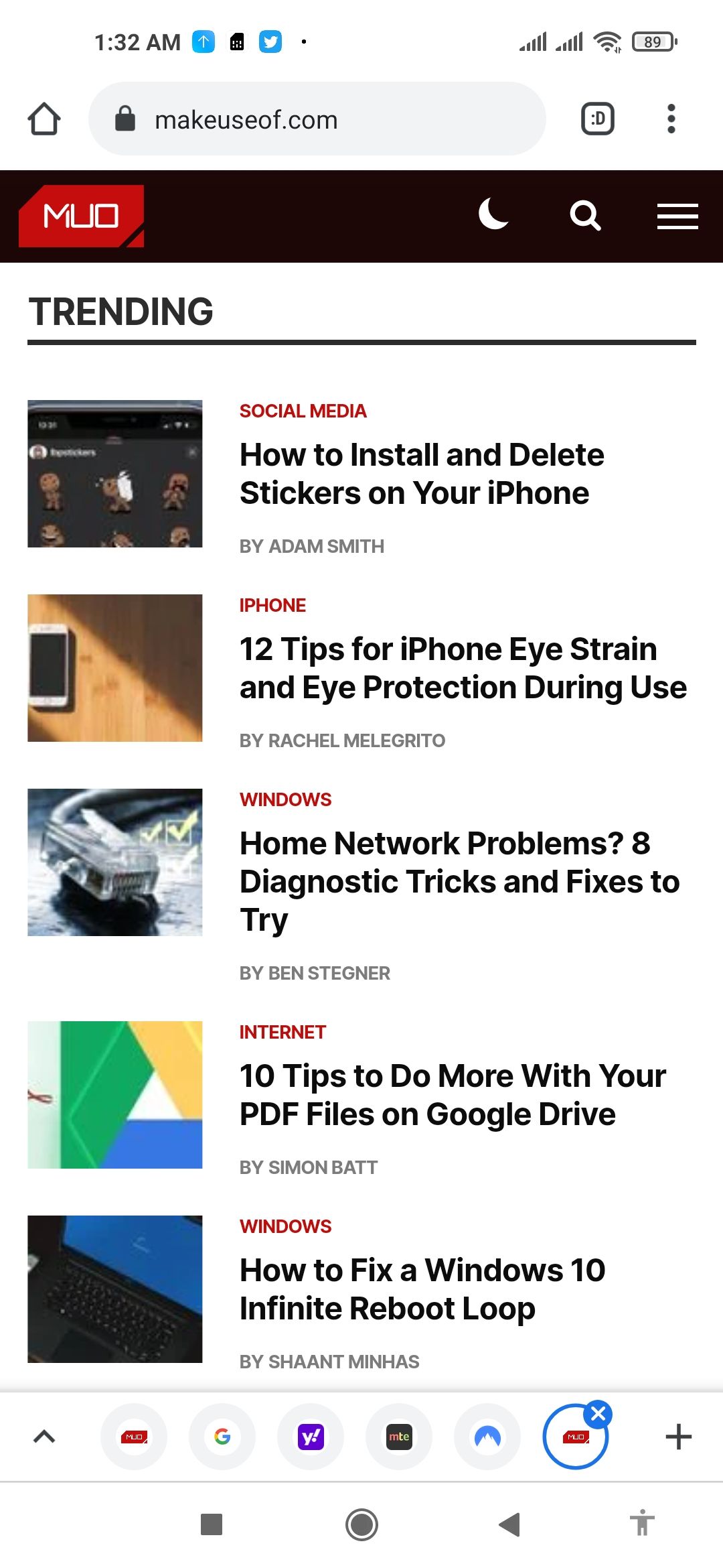 Запуск Chrome на мобильном