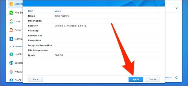 Задание прав доступа к новой общей папке