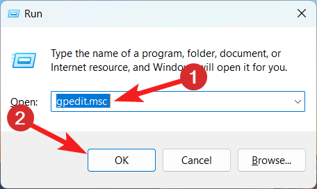 Запуск редактора локальной групповой политики (gpedit.msc)