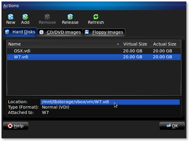 Virtual Media Manager после добавления