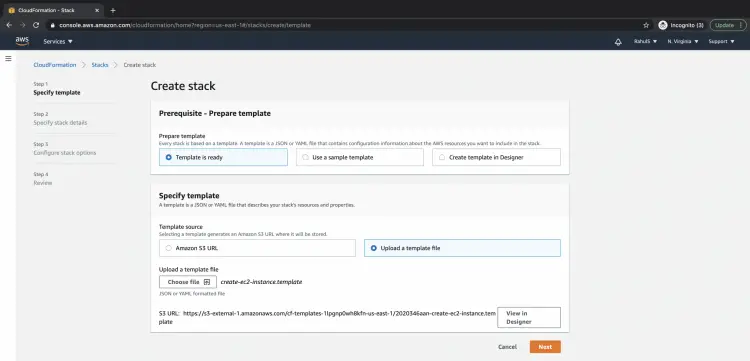Загрузка шаблона