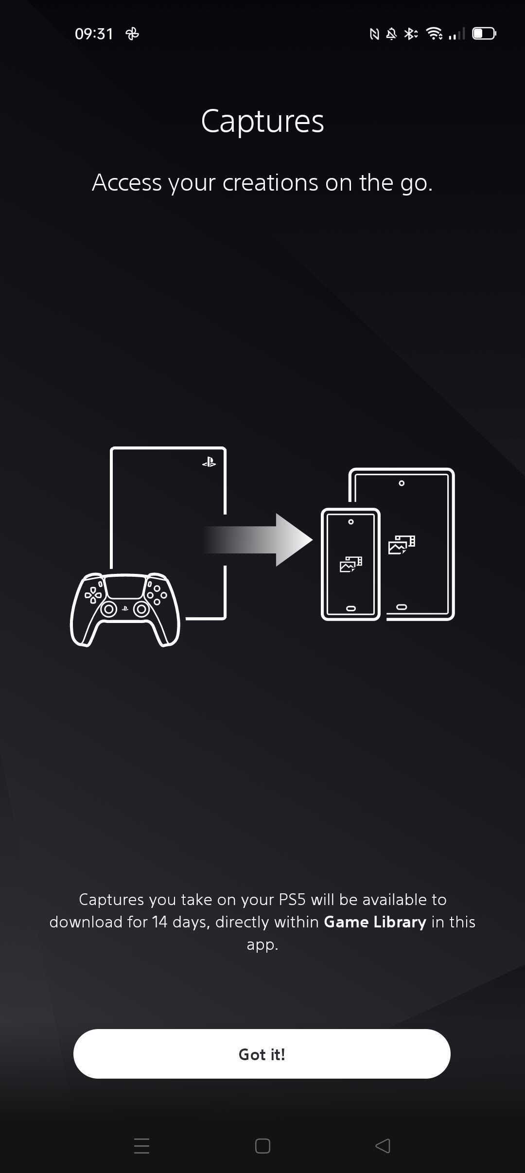 Уведомление авто‑загрузки в мобильном приложении PlayStation