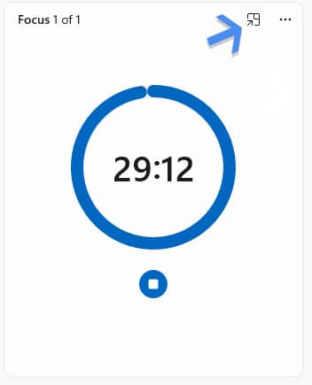 Clock アプリのウィンドウを最前面にするオプション