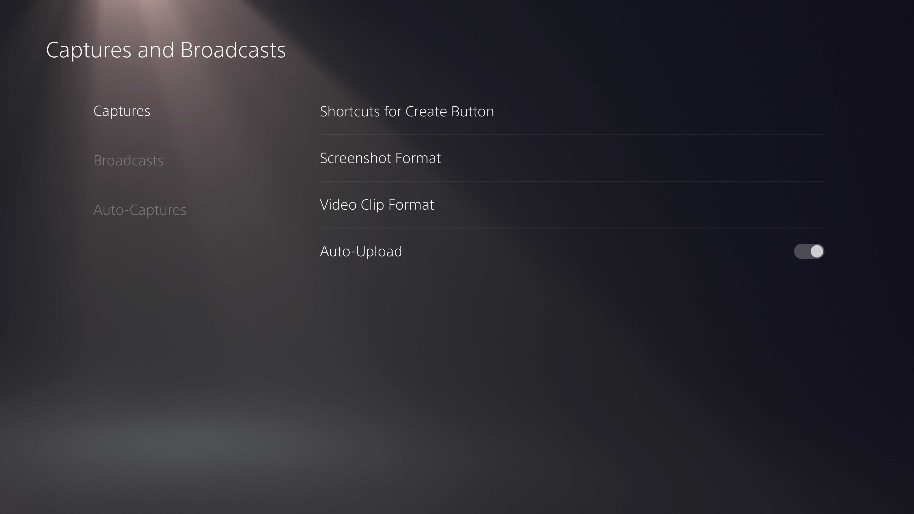 Включение авто‑загрузки захватов на PS5