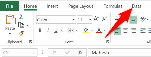 Щелкните вкладку