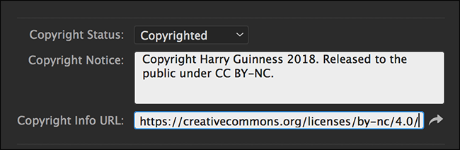 Окно настройки метаданных в приложении
