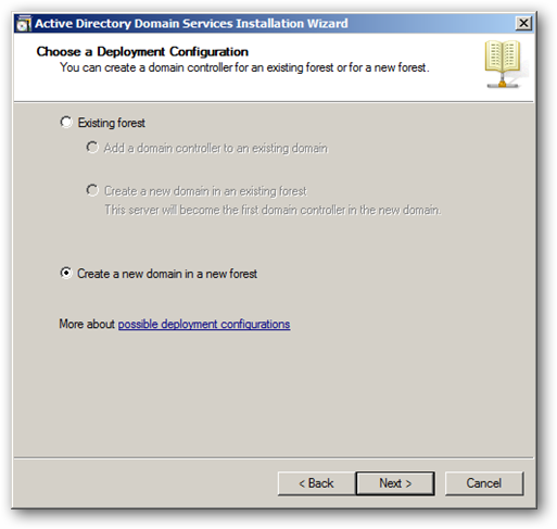 Создание нового домена и леса