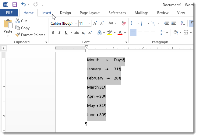 Выделение текста для преобразования