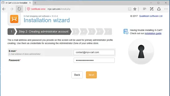 Создание администратора X-Cart