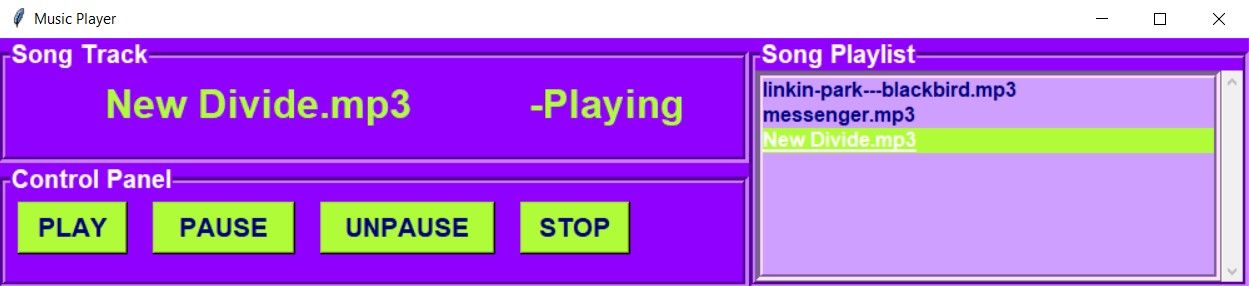 Оконное приложение музыкального плеера на Python