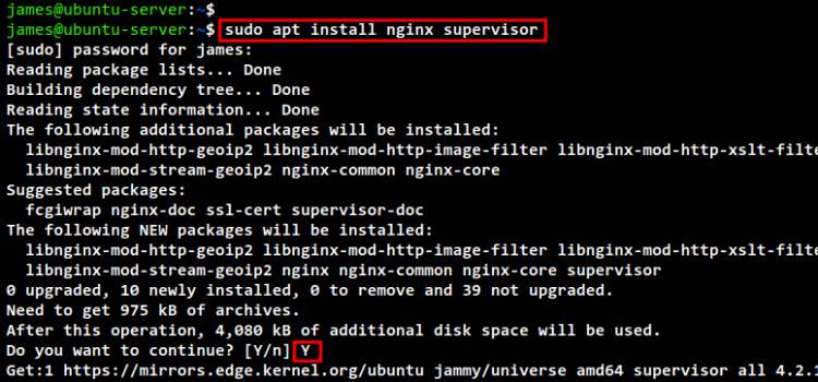 Установка Nginx и Supervisor
