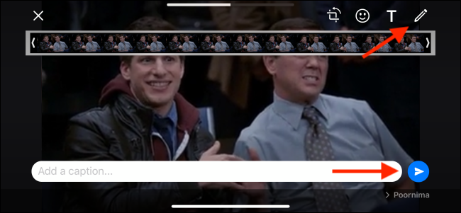 Tap on Send to send the GIF