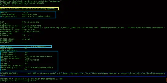 Вывод configure без ошибок для pcsc-lite