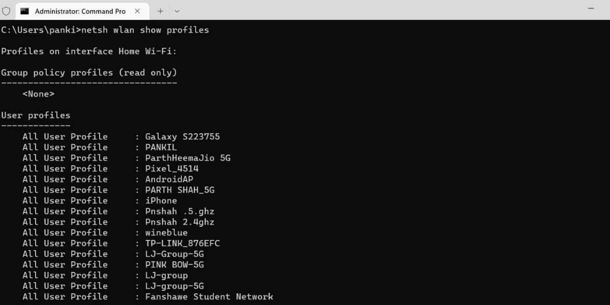 Профили сети в Windows