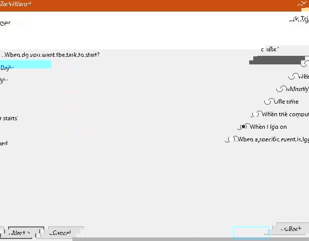 Выбор триггера