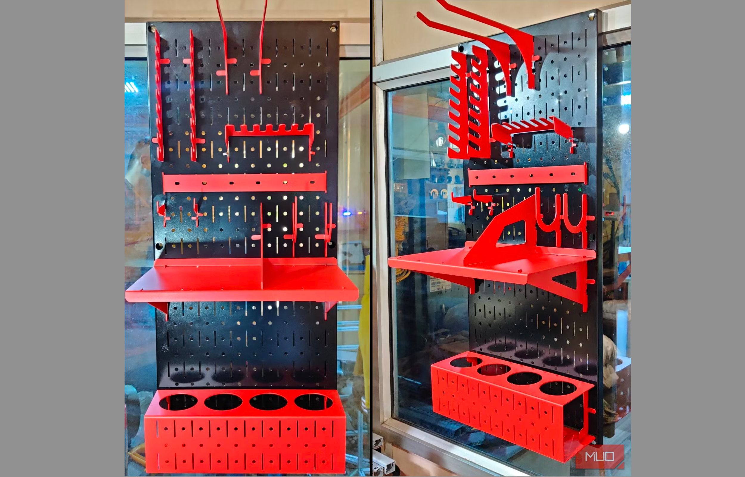 Пример металлической перфорированной панели с порошковой окраской.