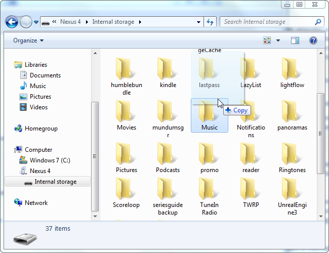 Копирование музыки на Android по USB или Wi-Fi