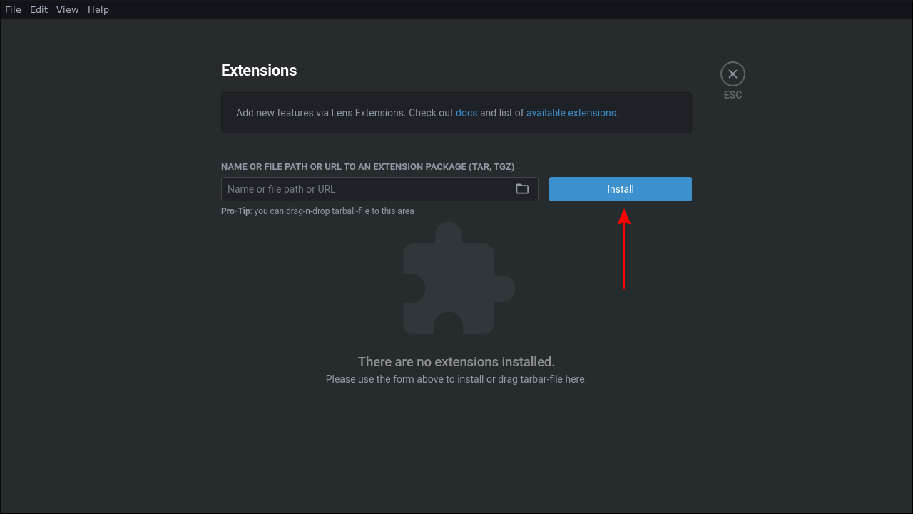 Скриншот добавления расширения в Lens