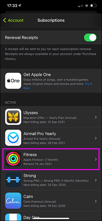 выделенная подписка Fitness+