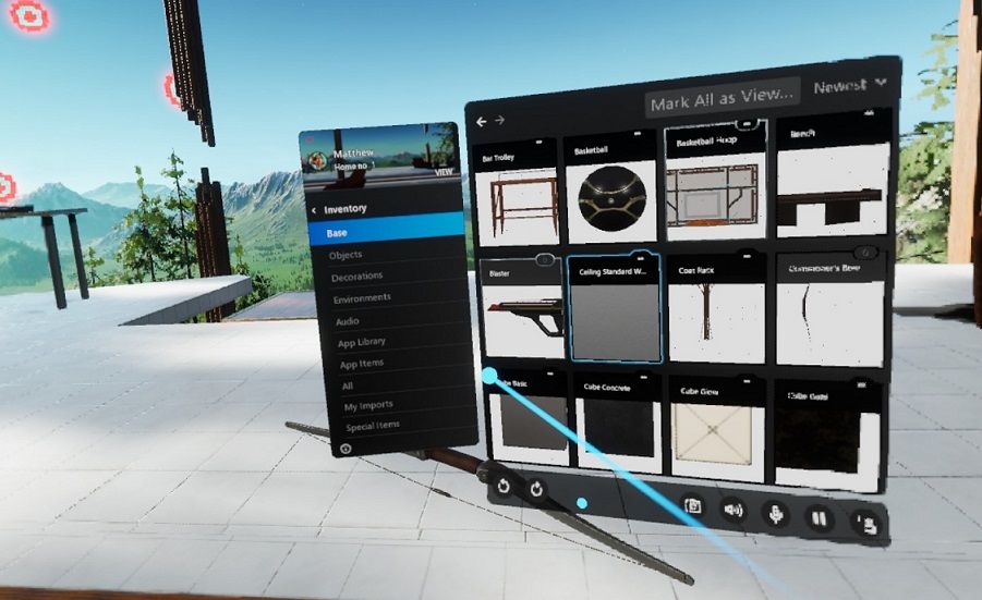 Меню кастомизации Home в Dash