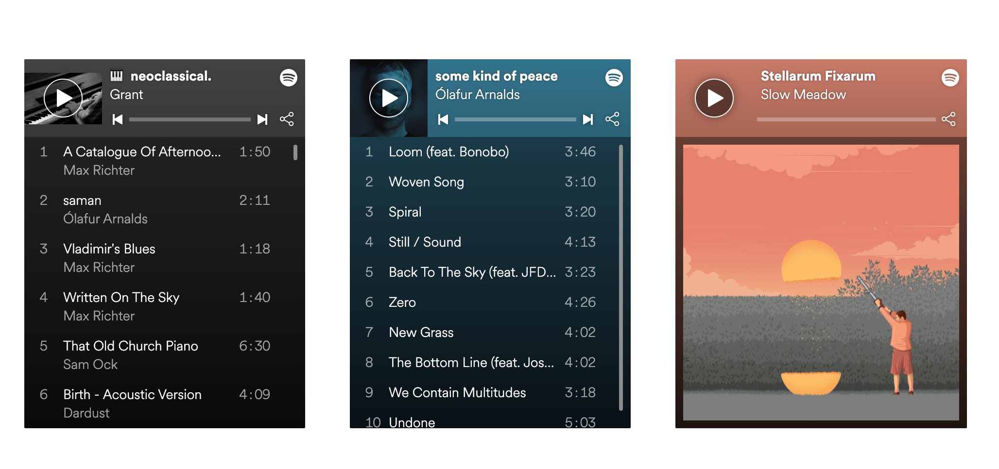 Встраивание плейлиста и песни Spotify в Notion