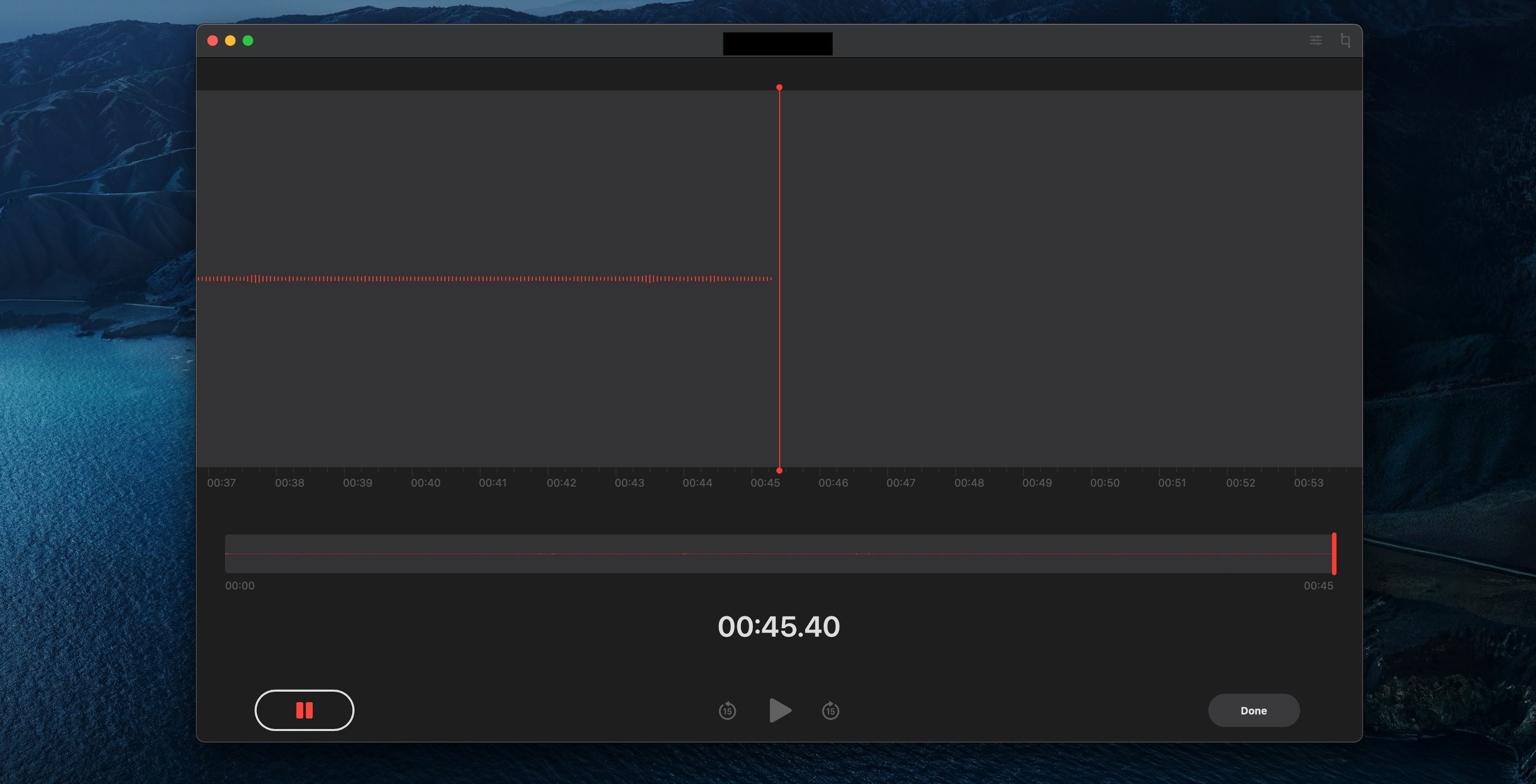 macOS Voice Memos app recording audio
