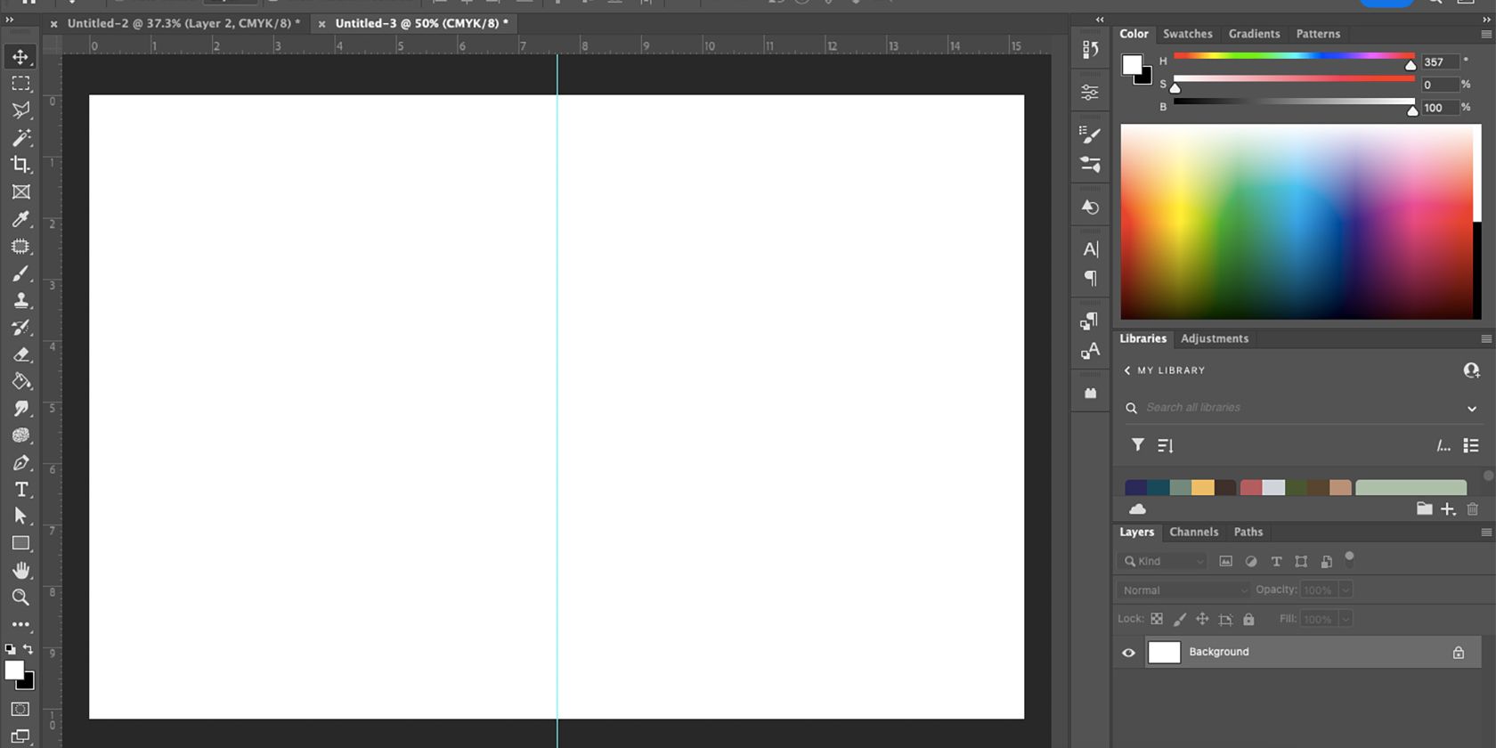 New horizontal Photoshop document.