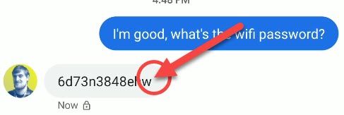 Нажмите и удерживайте сообщение, которое нужно сохранить