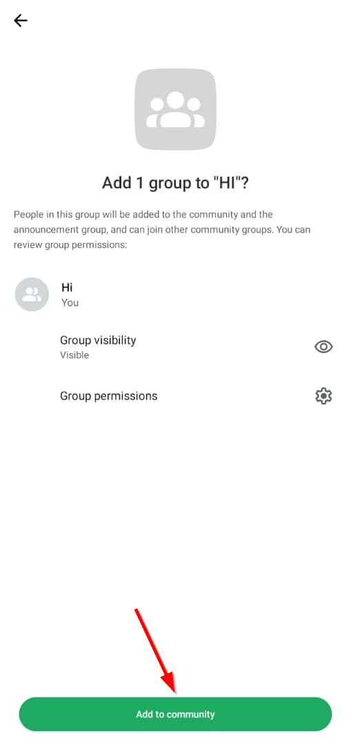 Кнопка Добавить в сообщество