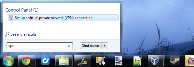 Поиск VPN в Windows 7