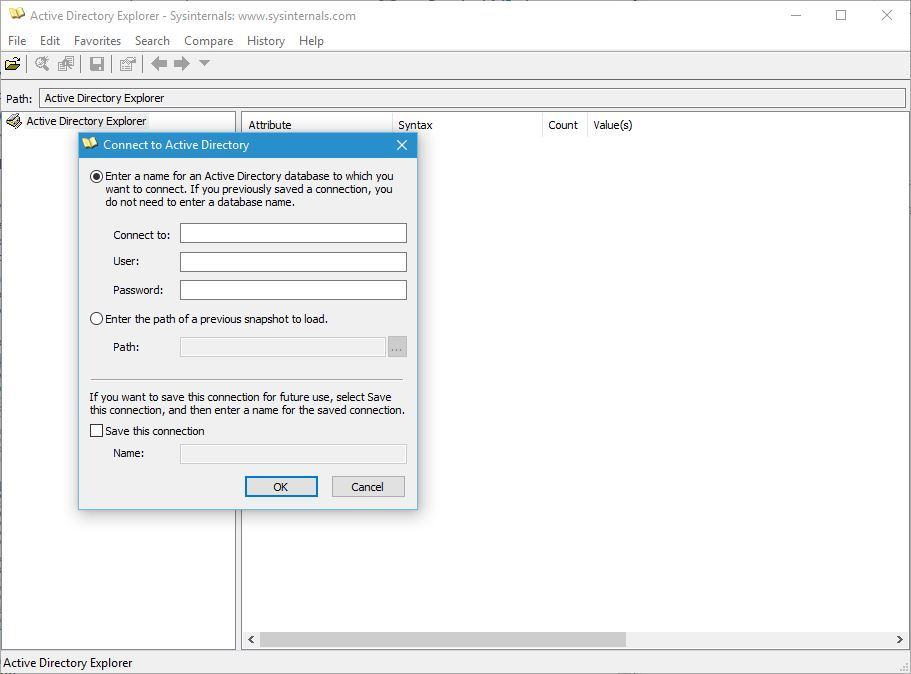 Просмотр AD в AdExplorer
