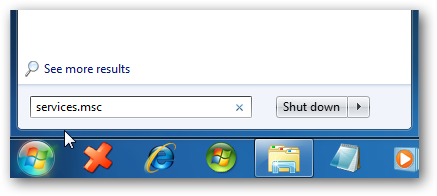 Открыть службы Windows