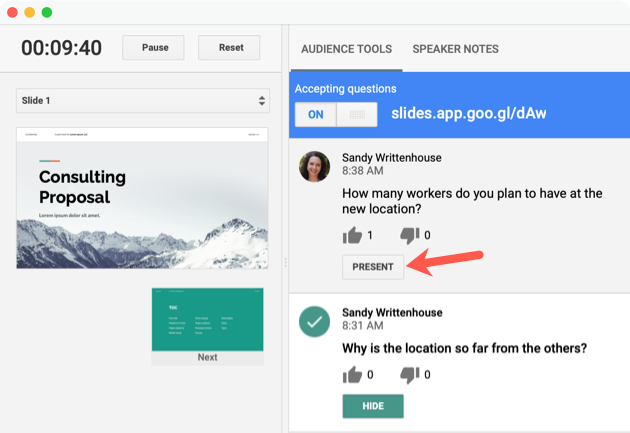 Нажмите Показать