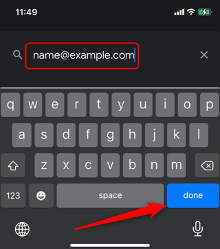 Ввод email участников и подтверждение Готово