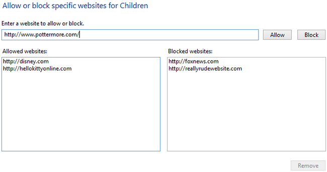 Разрешённые и заблокированные сайты — добавление URL в белый или чёрный список