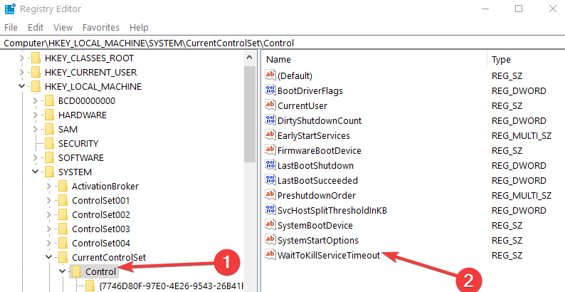 Ускорить выключение Windows 10