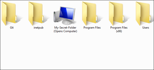 Скрыть папку в Windows без ПО