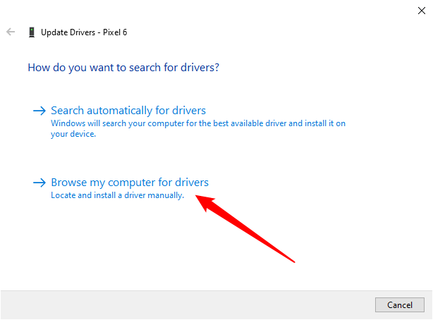 Выбрать локальные драйверы для установки