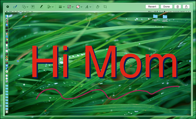 Инструмент редактирования скриншотов macOS с примером аннотирования