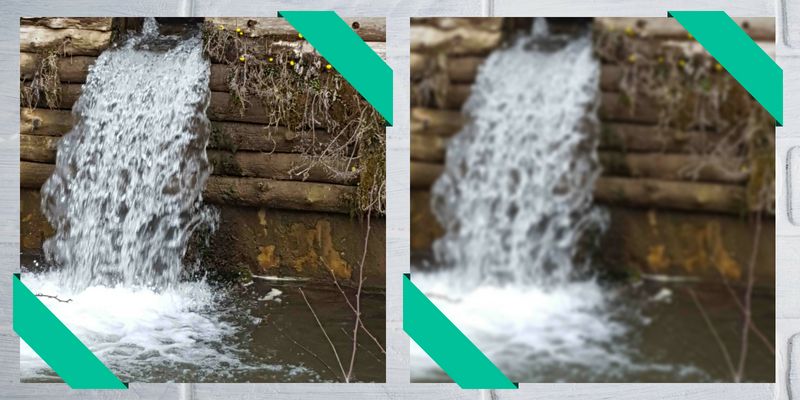 Размытое изображение на превью, иллюстрация потерь качества при сильном сжатии