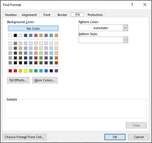 Окно Формат ячеек для указания формата