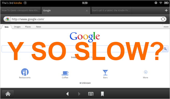 Как ускорить браузер на Kindle