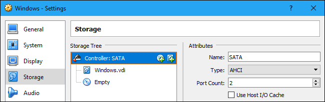 Снимок экрана: виртуальная машина Windows запущена после замены диска