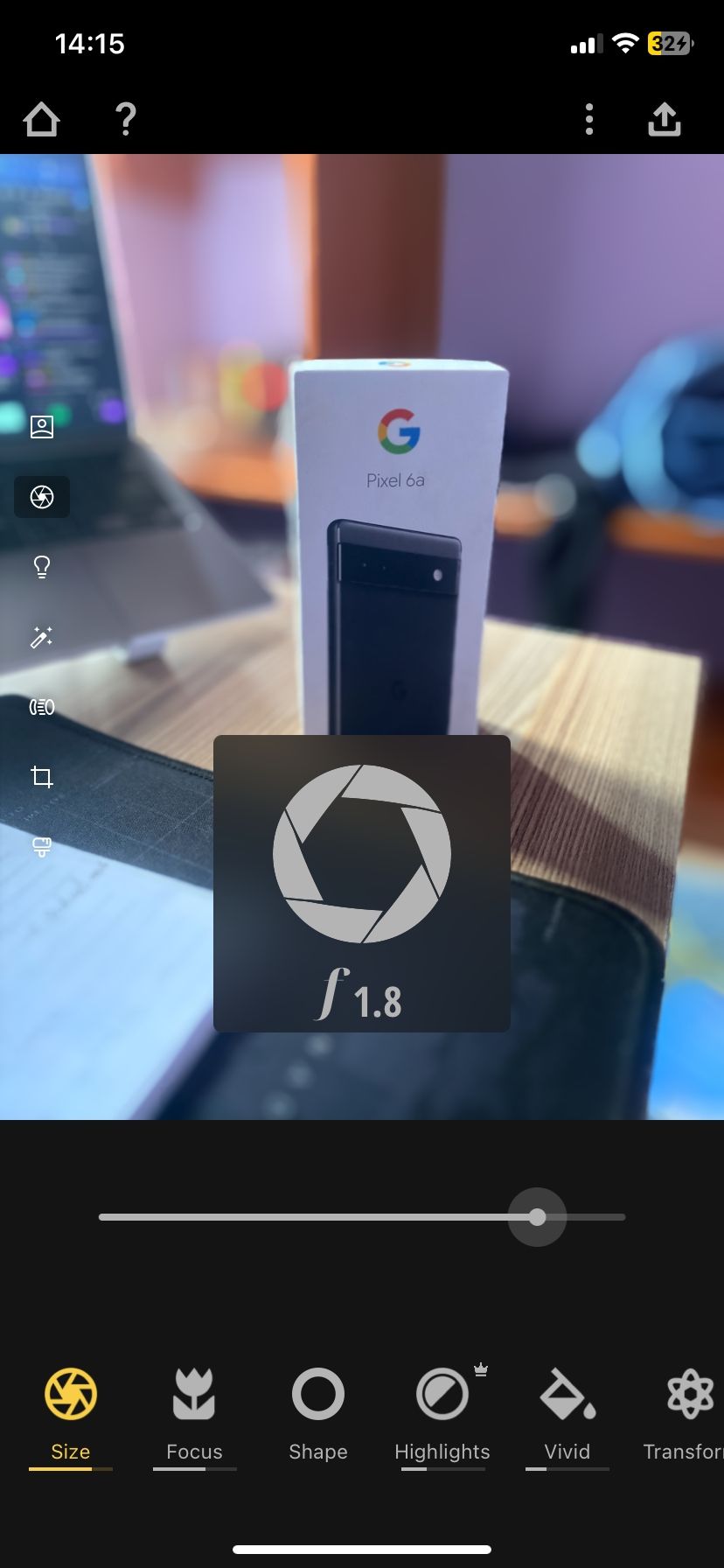 использование Focos для регулировки глубины в iOS