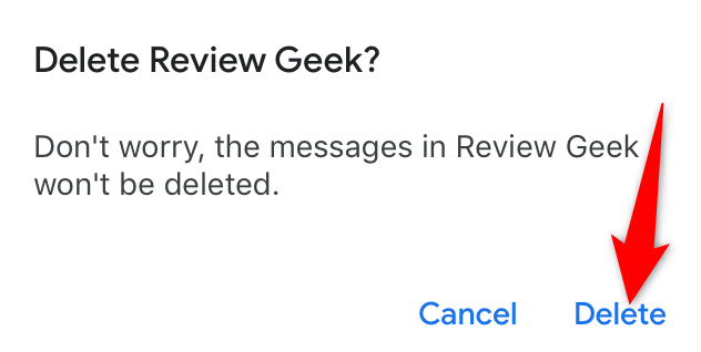 Кнопка для удаления метки на мобильном устройстве.